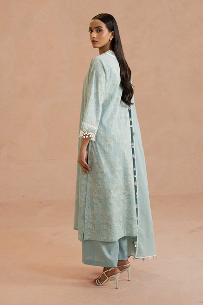 3 Piece - Printed & Embroidered Stripe Lawn Suit - MCP1909 - Shop Now at Kayseria