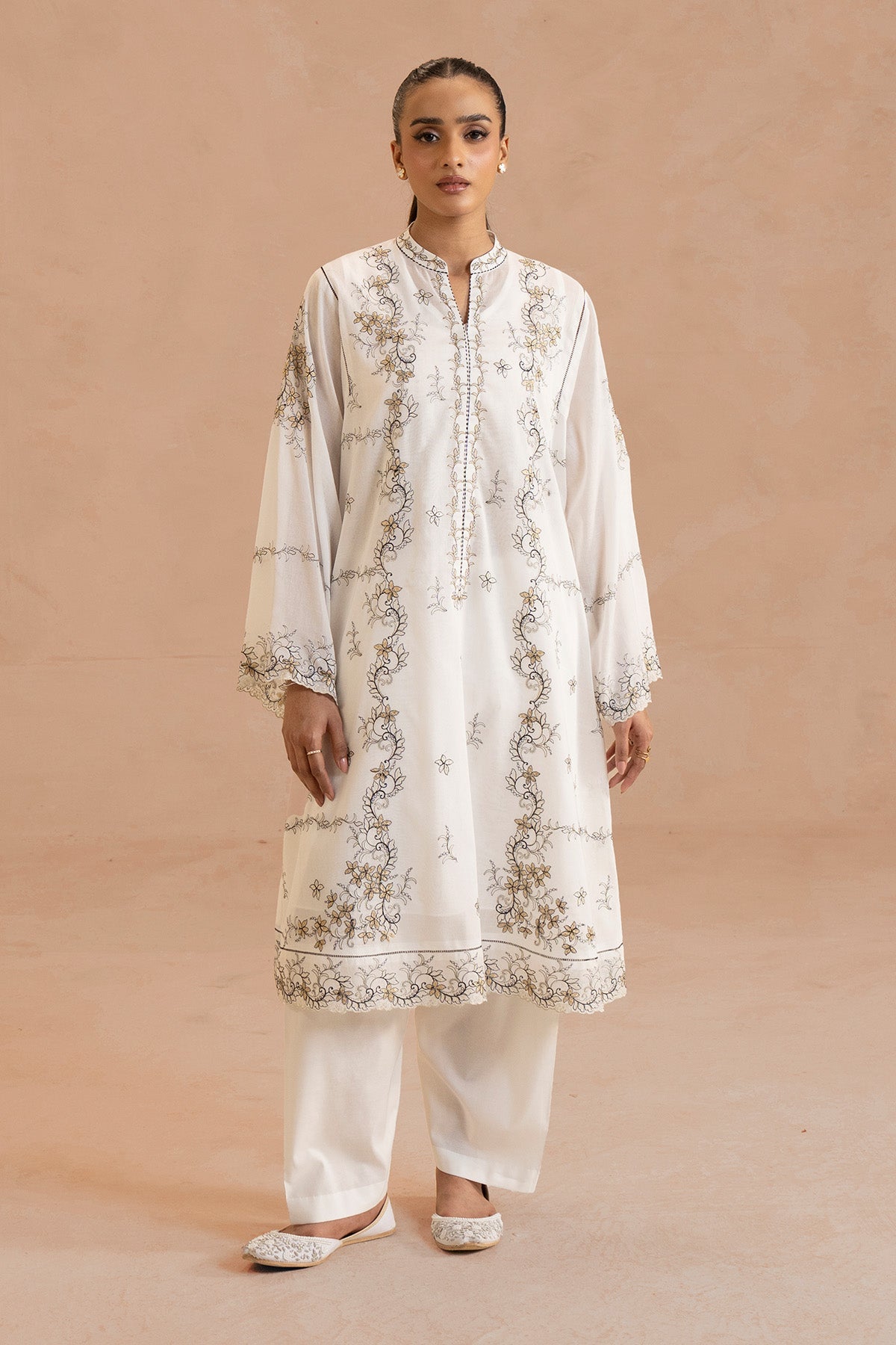 2 Piece - Embroidered Malmal Suit - MCP1916 - Shop Now at Kayseria