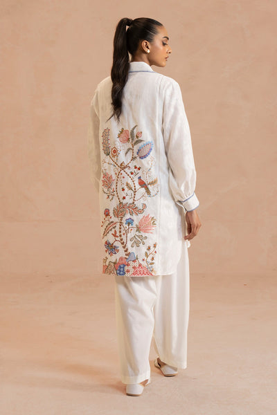 2 Piece - Embroidered Self Jacquard Suit - MCP1912 - Shop Now at Kayseria