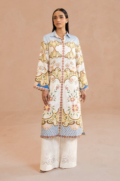 Printed & Embroidered Self Jacquard Shirt - MCP1913 - Shop Now at Kayseria
