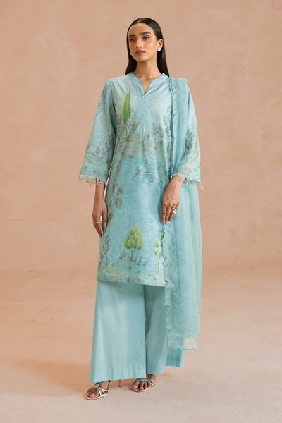 3 Piece - Printed & Embroidered Cotton Lawn Suit - MC1826 - Shop Now at Kayseria