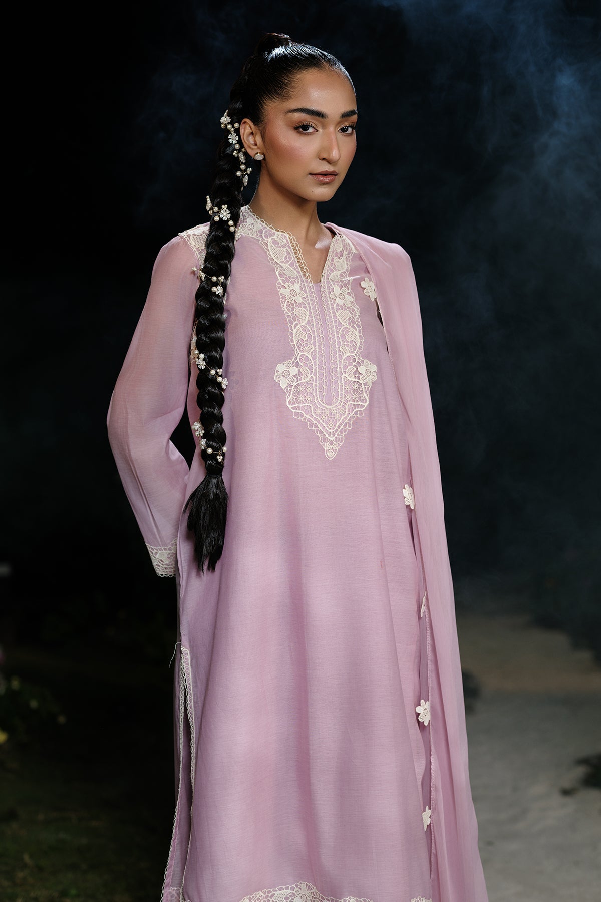 4 Piece - Embroidered Kara Cotton Suit - MCP1704-1 - Shop Now at Kayseria