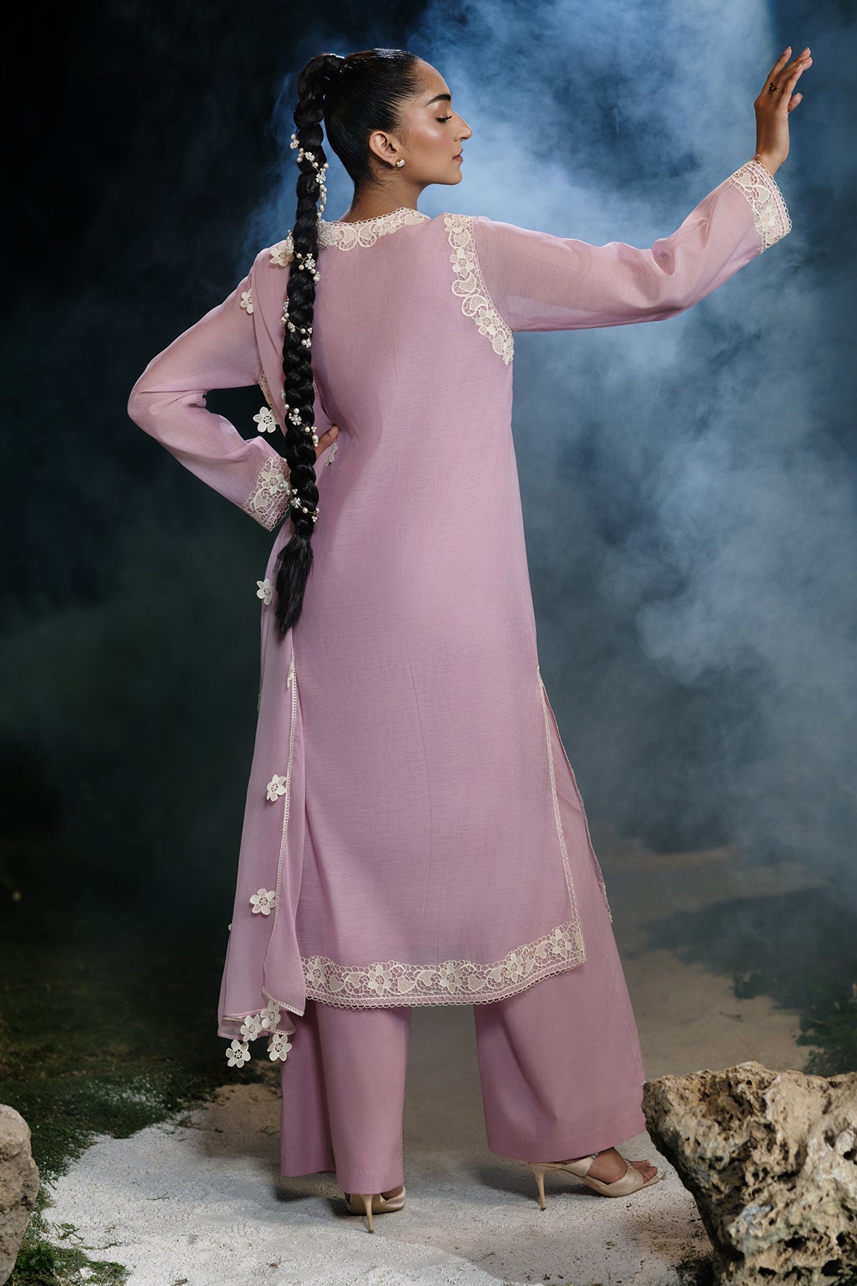 4 Piece - Embroidered Kara Cotton Suit - MCP1704-1 - Shop Now at Kayseria