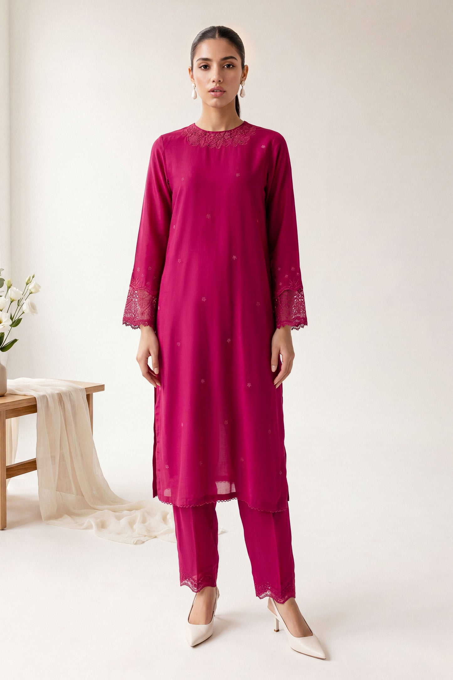 RAW SILK | EMBROIDERED