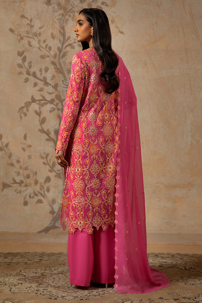 3 Piece - Dyed & Embroidered Malmal Suit - MC1215-19 - Shop Now at Kayseria