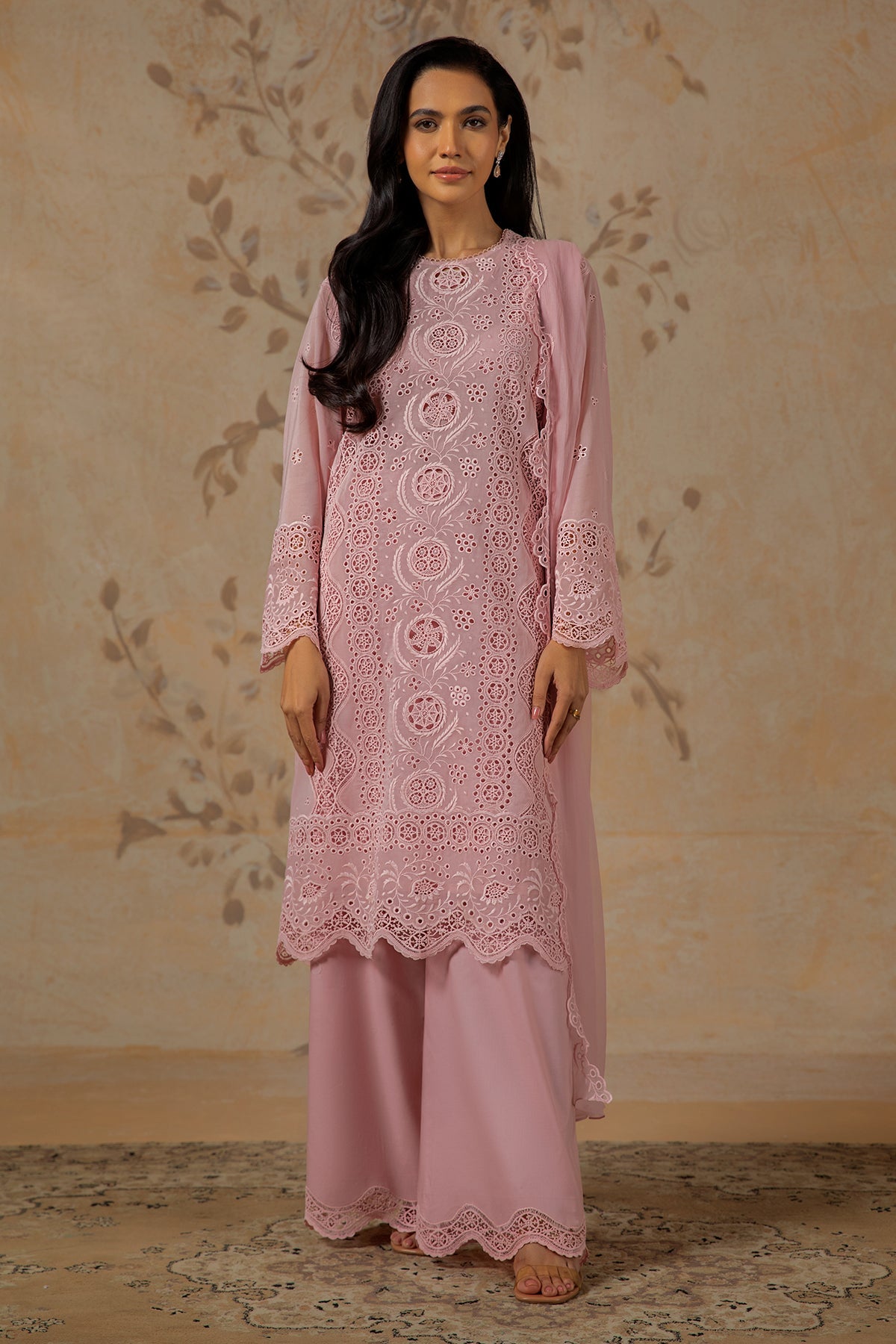 4 Piece - Embroidered Pure Voile Suit - MC 1703 - Shop Now at Kayseria