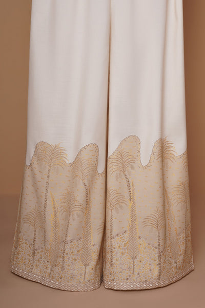 Printed Raw Silk Trousers - MCP1416 - Shop Now at Kayseria