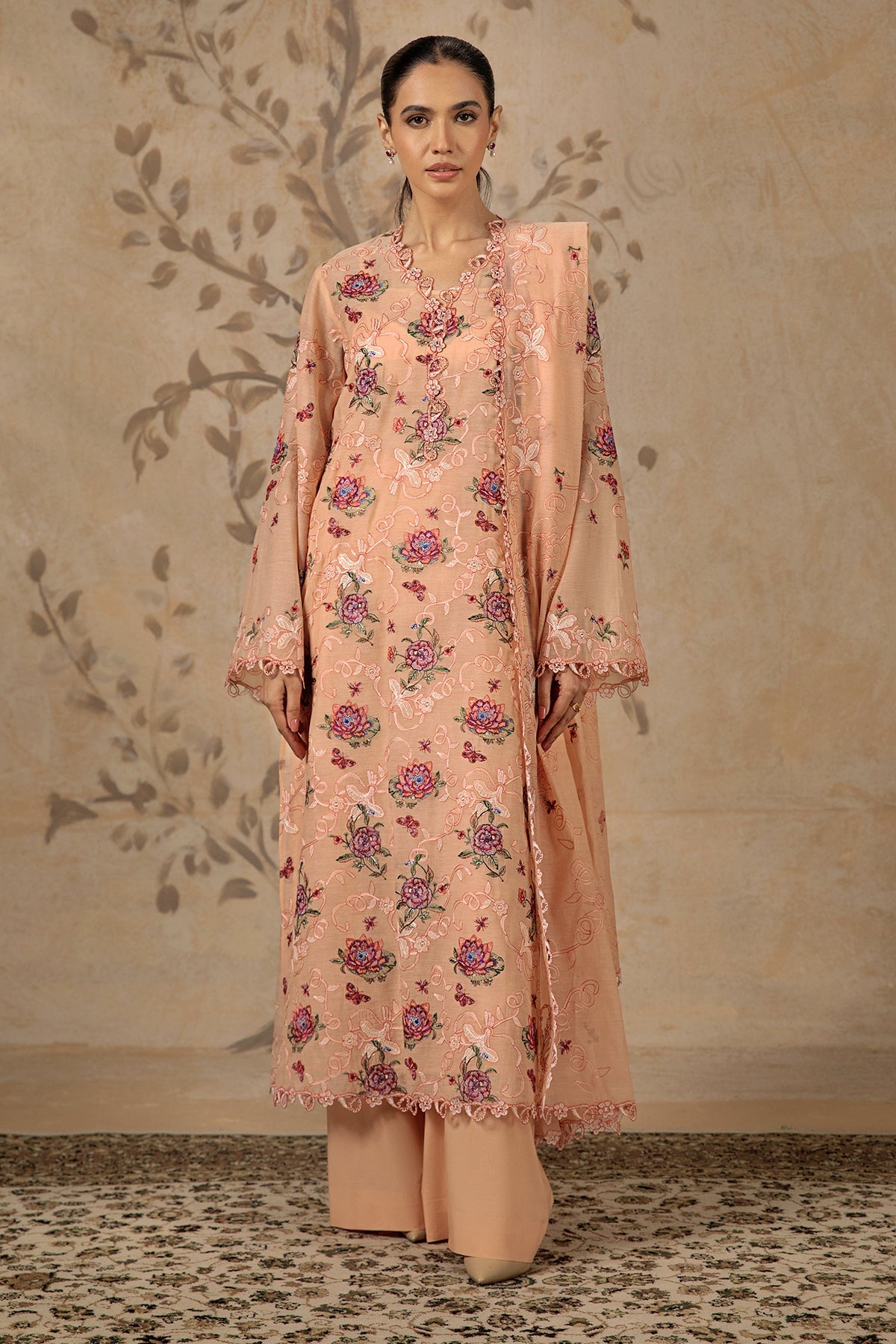 4 Piece -  Embroidered Kara Cotton Suit - MC1610-1 - Shop Now at Kayseria