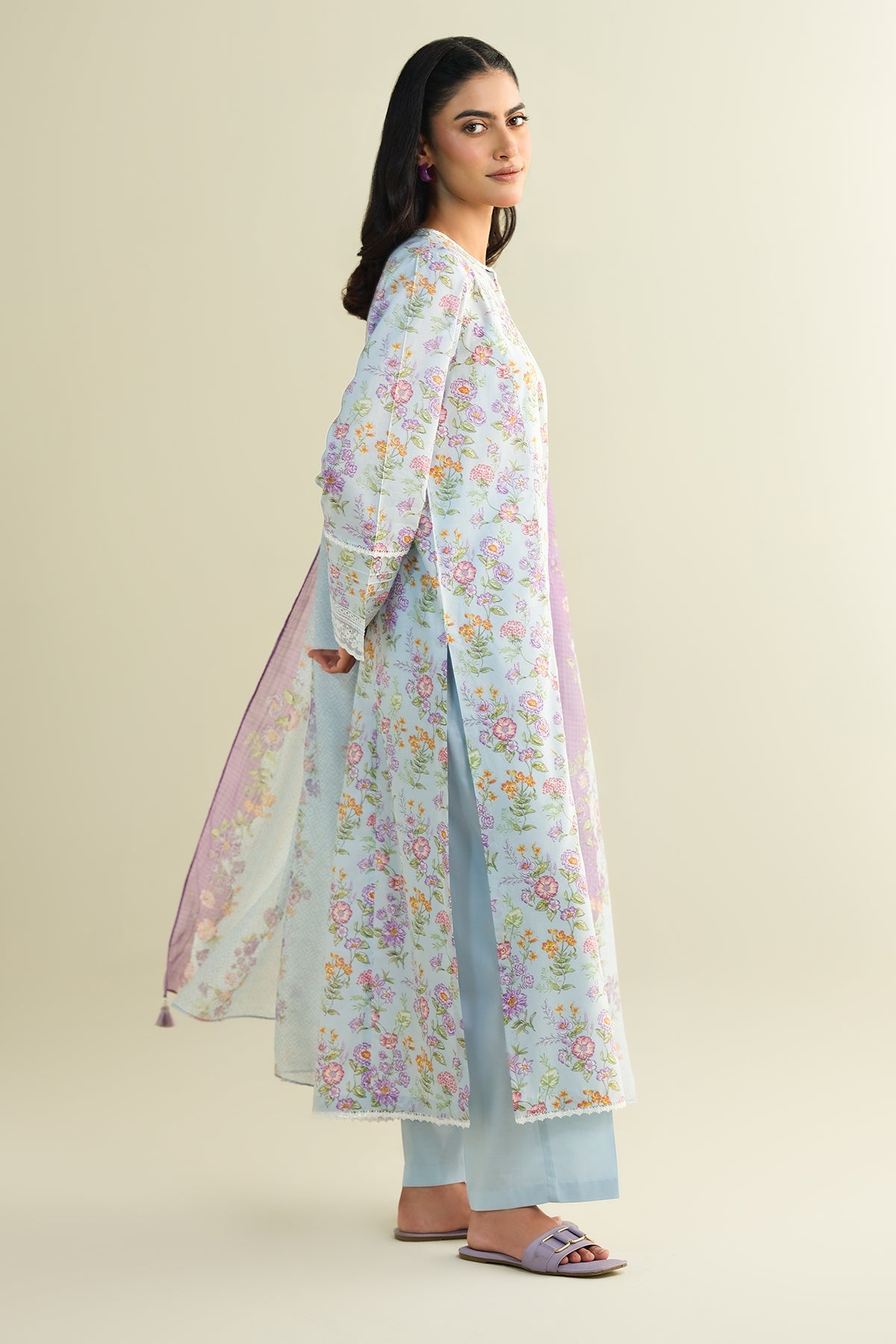 3 Piece - Printed & Embroidered Lawn Suit - C6132 - Shop Now at Kayseria