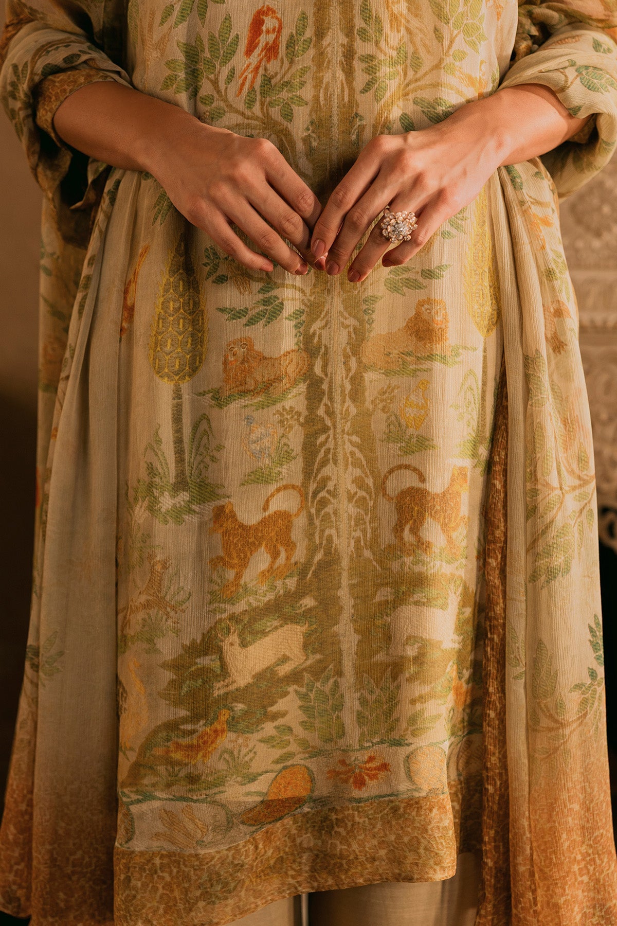 4 Piece - Printed Pure Chiffon Suit - MCP1731 - Shop Now at Kayseria