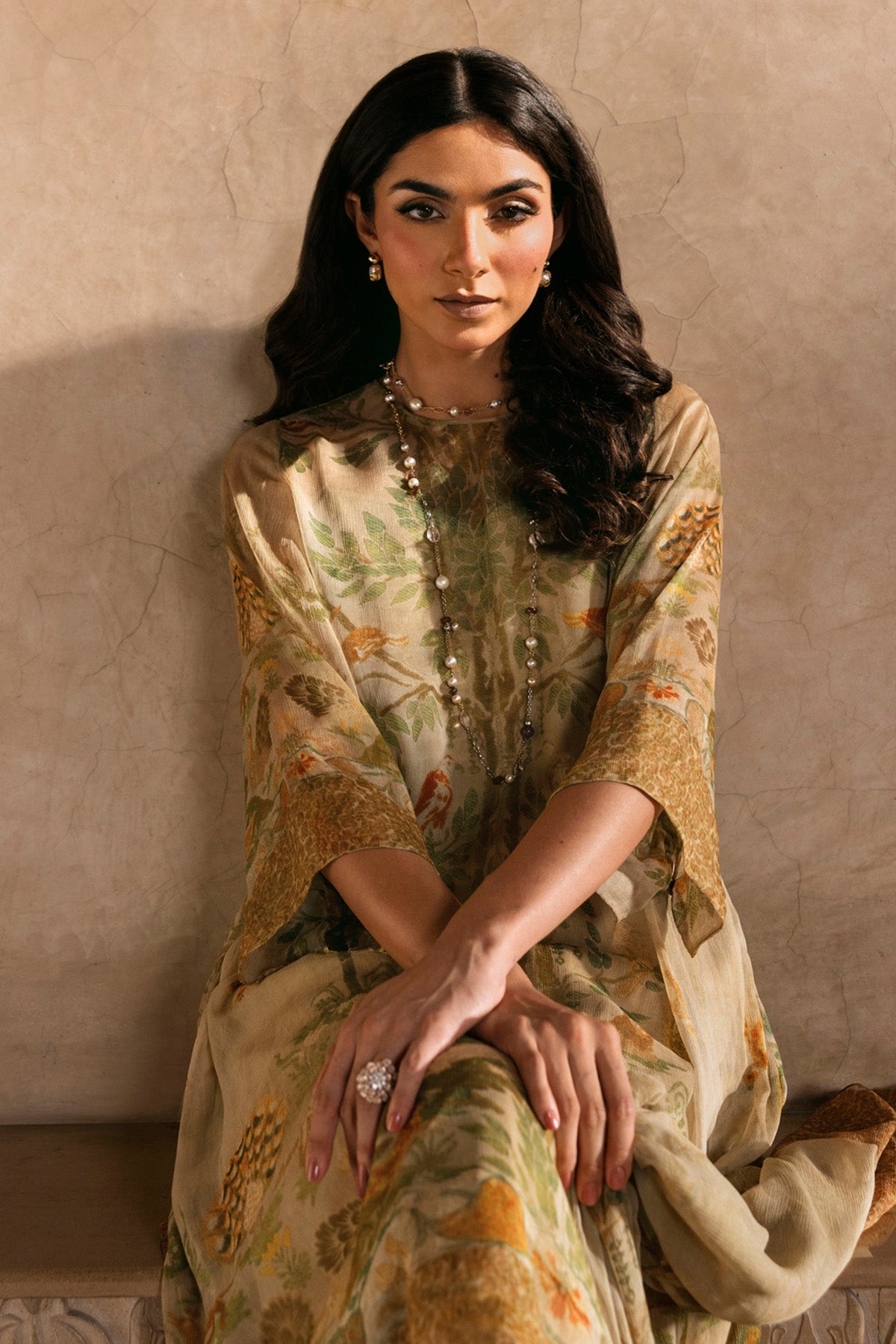 4 Piece - Printed Pure Chiffon Suit - MCP1731 - Shop Now at Kayseria