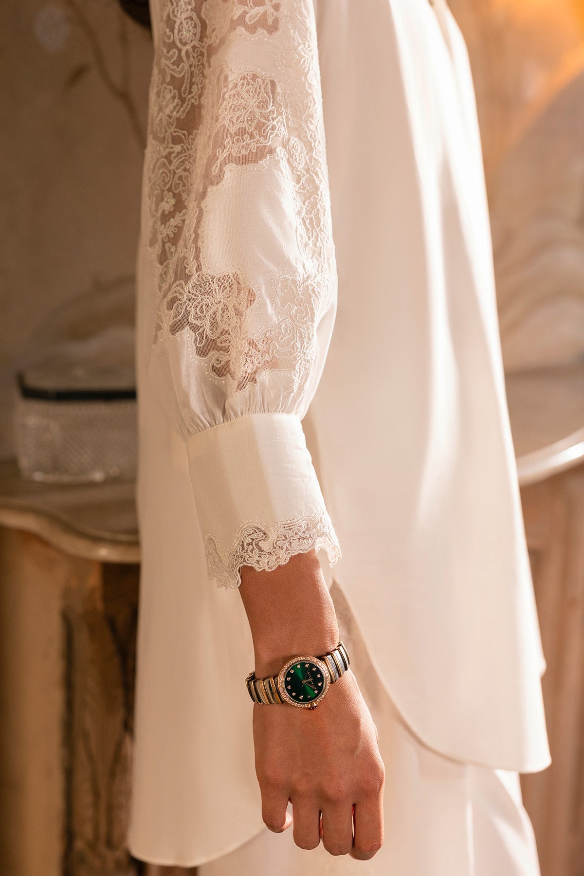 3 Piece - Embroidered Cambric Applique Suit - MCP1914 - Shop Now at Kayseria