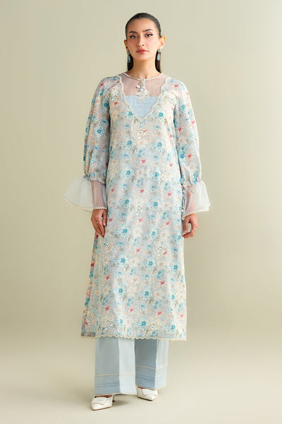 2 Piece - Printed & Embroidered Suit - C6102 - Shop Now at Kayseria