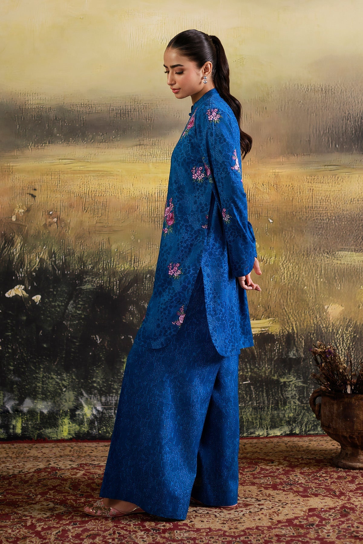 2 Piece - Printed & Embroidered Khaddar Suit - C6345 - Shop Now at Kayseria