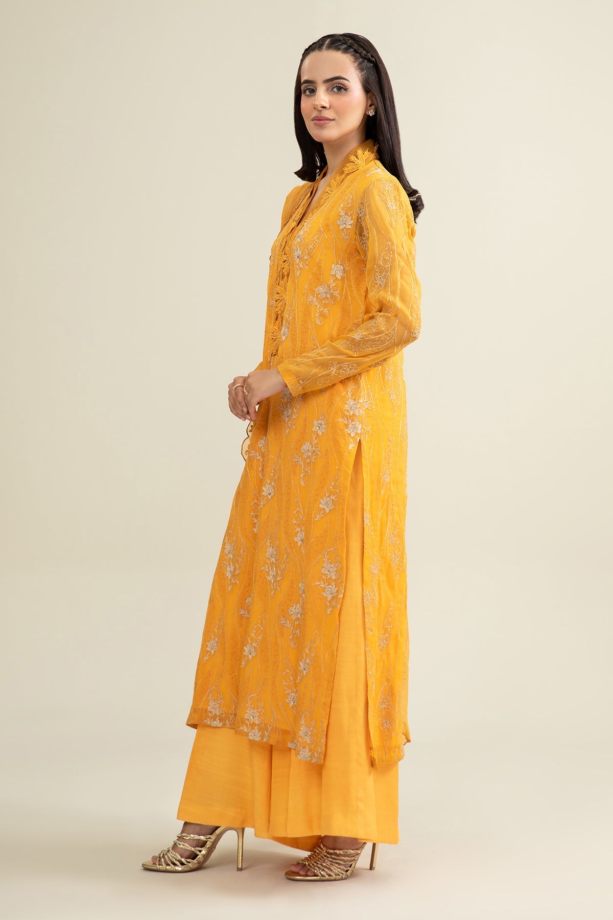 3 Piece - Embroidered & Embelished Suit - E1715 - Shop Now at Kayseria
