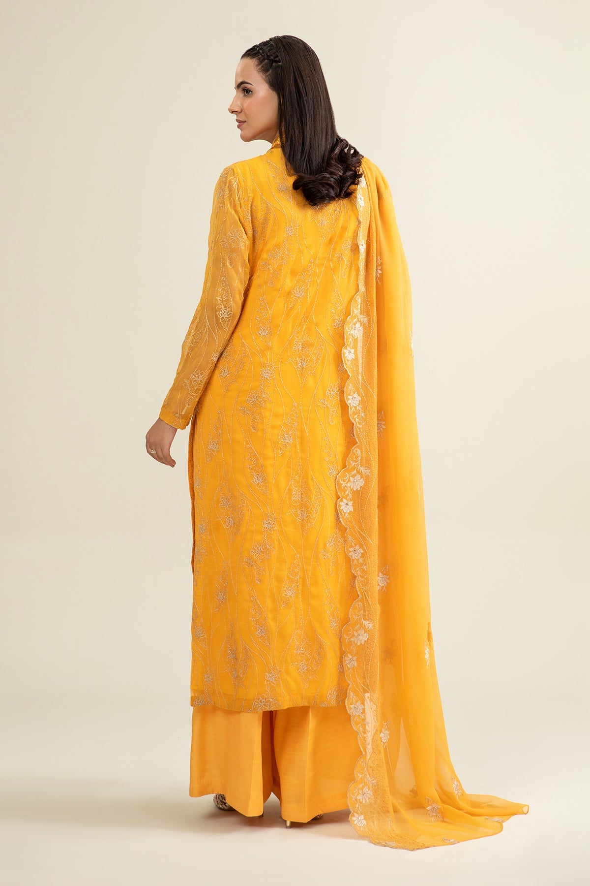 3 Piece - Embroidered & Embelished Suit - E1715 - Shop Now at Kayseria