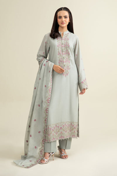 3 Piece - Embroidered Shimmer Lawn Suit - E1693 - Shop Now at Kayseria