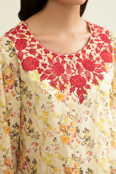 3 Piece - Printed & Embroidered Lawn Suit - E1913 - Shop Now at Kayseria