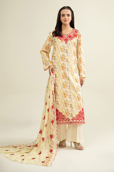 3 Piece - Printed & Embroidered Lawn Suit - E1913 - Shop Now at Kayseria