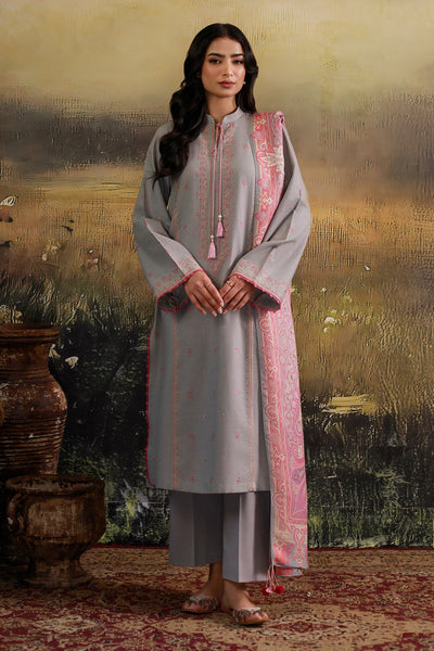 3 Piece - Printed & Embroidered Khaddar Suit - C6361 - Shop Now at Kayseria