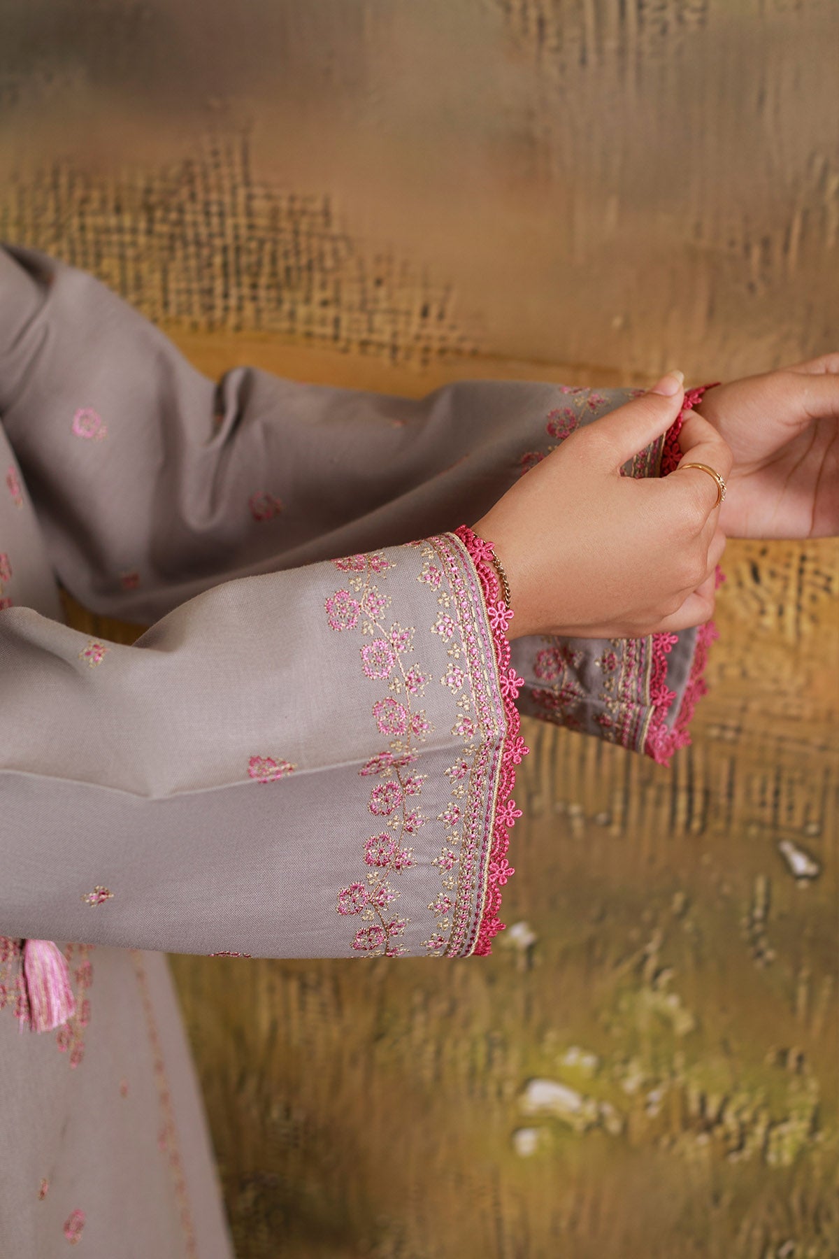 3 Piece - Printed & Embroidered Khaddar Suit - C6361 - Shop Now at Kayseria