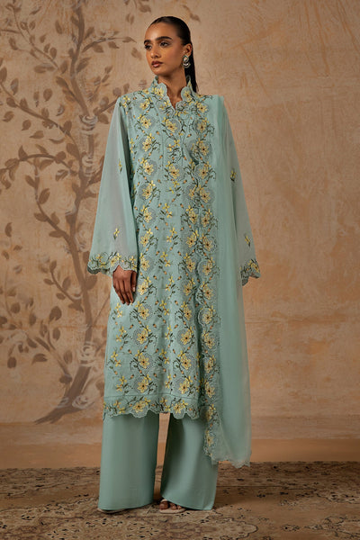4 Piece - Embroidered Pure Voile Suit - MC1611 - Shop Now at Kayseria