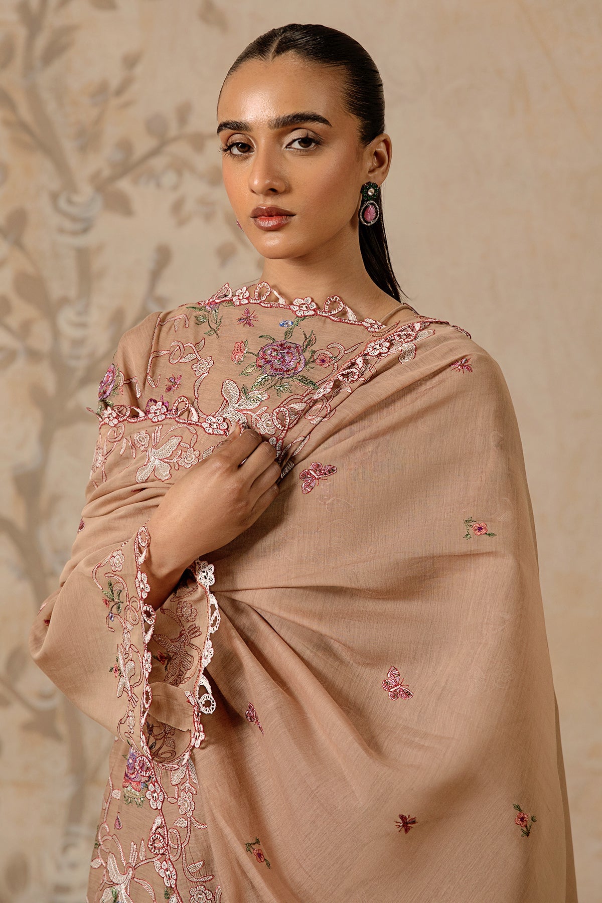 4 Piece - Embroidered Kara Cotton Suit - MC1610-2 - Shop Now at Kayseria