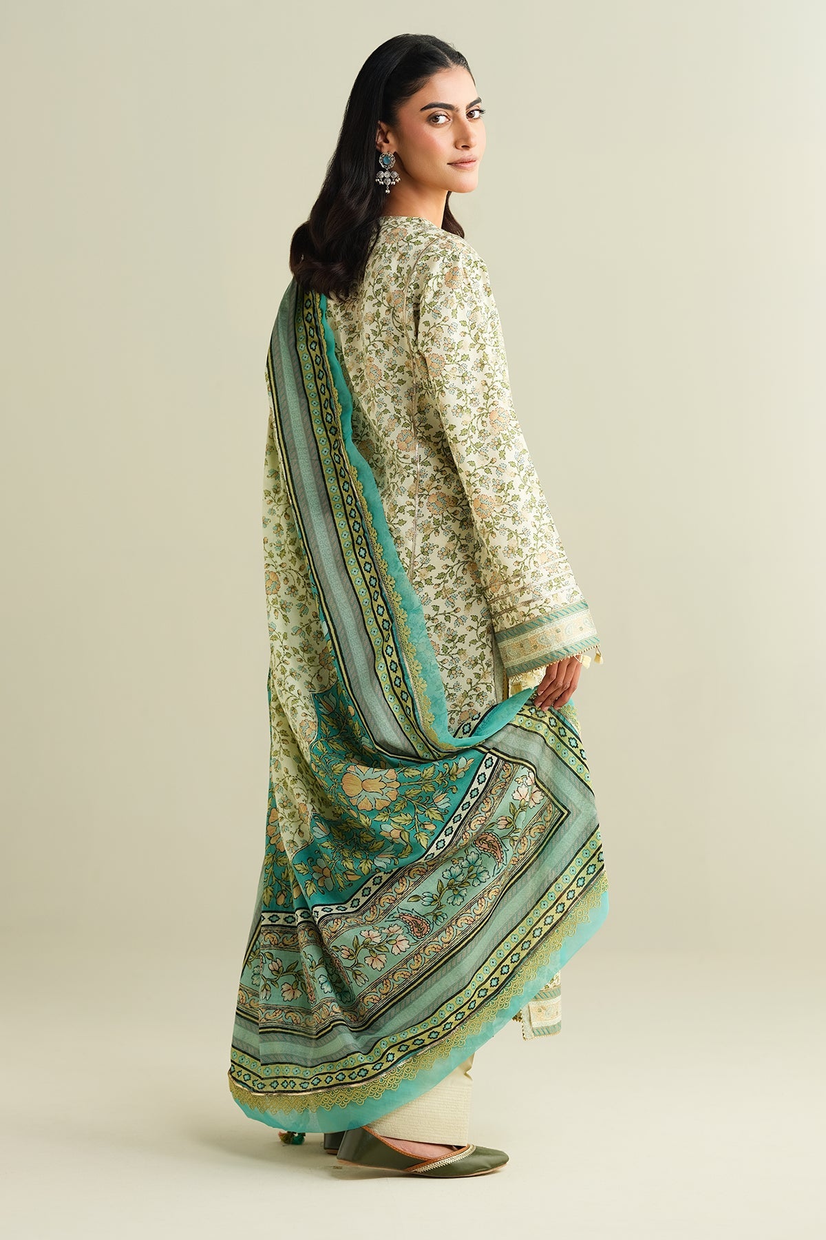 3 Piece - Printed Suit - C6146 - Shop Now at Kayseria