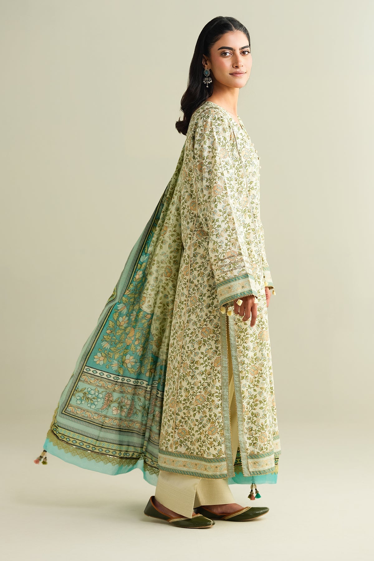 3 Piece - Printed Suit - C6146 - Shop Now at Kayseria