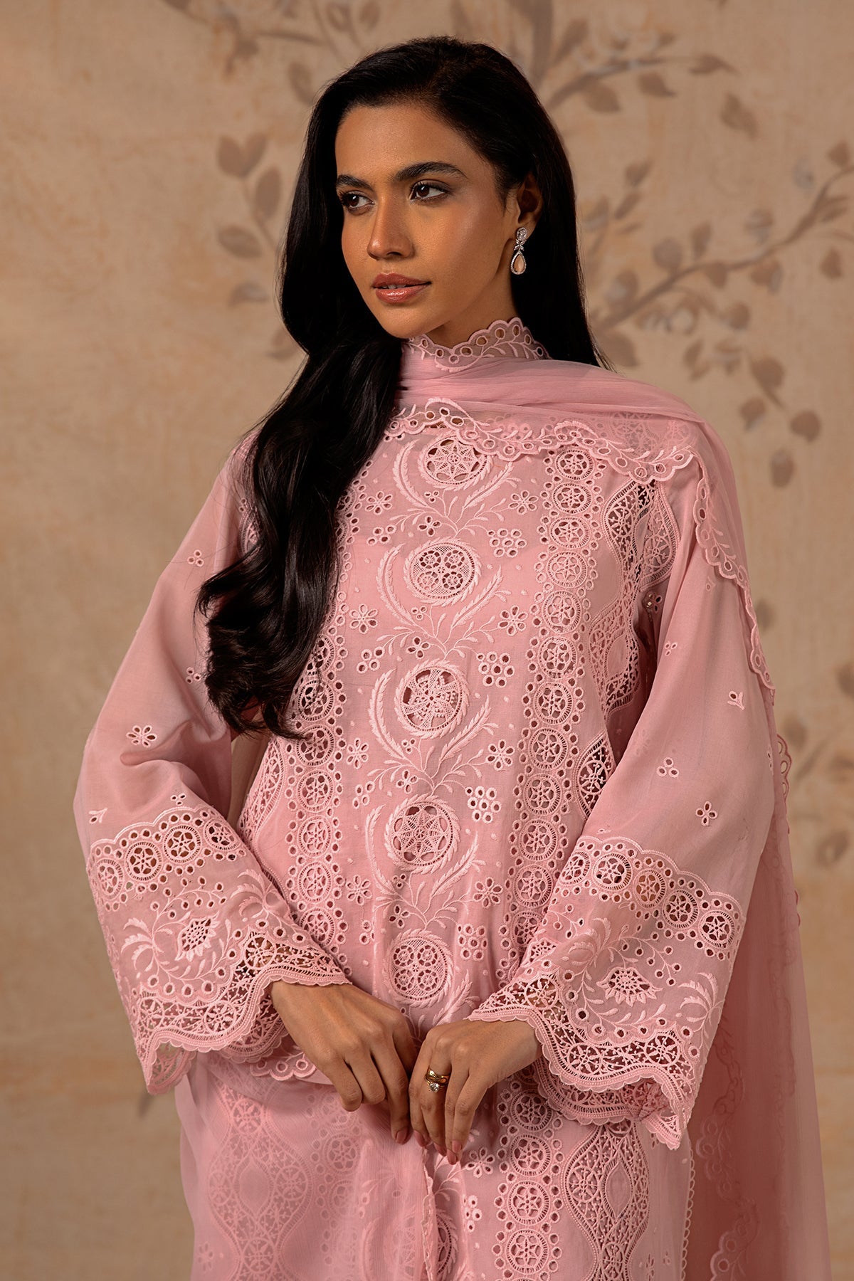 4 Piece - Embroidered Pure Voile Suit - MC 1703 - Shop Now at Kayseria