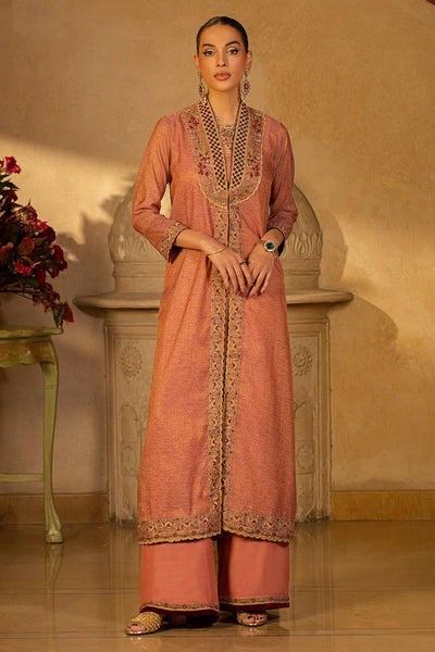 3 Piece -  Printed & Embroidered Nap Shimmer Suit - MCP1507 - Shop Now at Kayseria