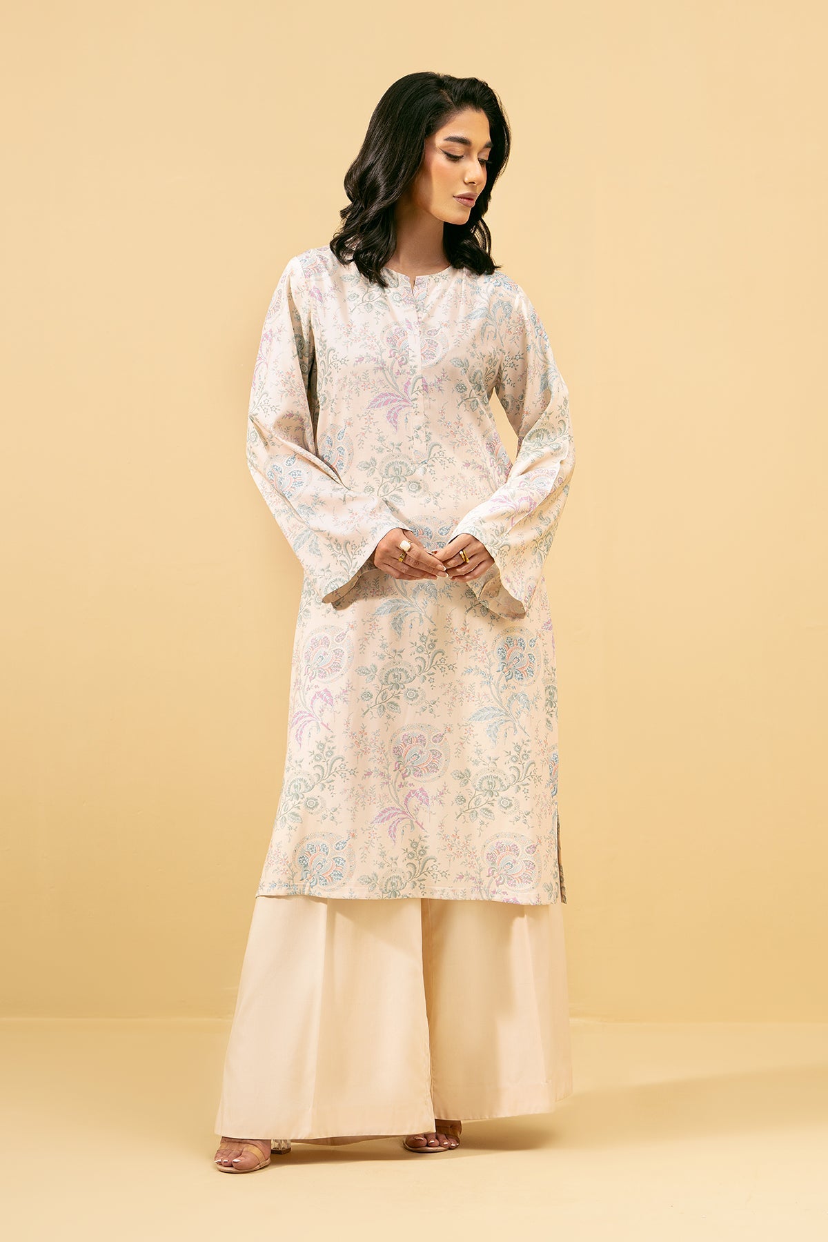 2 Piece - Printed Percale Suit - C6087-2 - Shop Now at Kayseria
