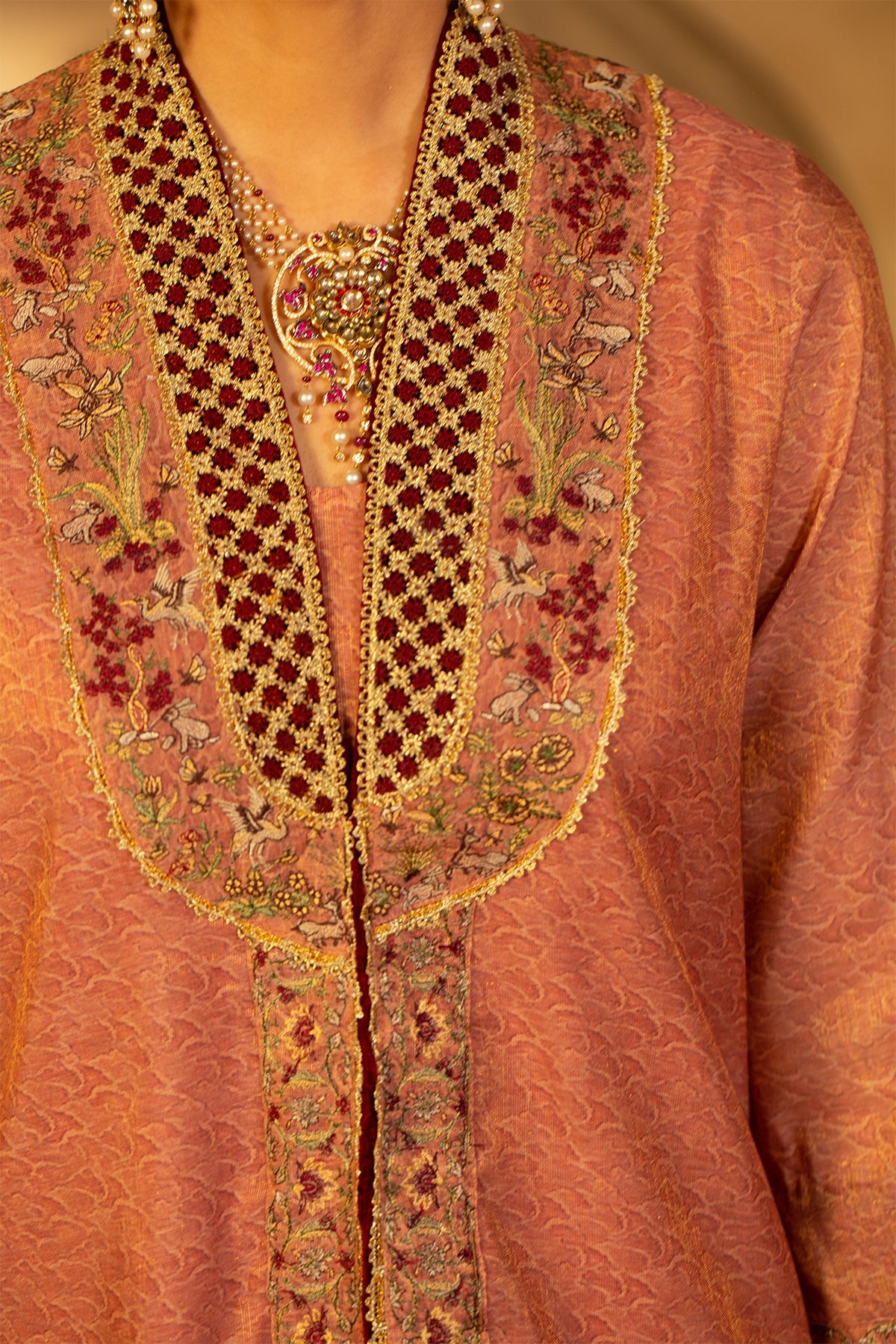 3 Piece -  Printed & Embroidered Nap Shimmer Suit - MCP1507 - Shop Now at Kayseria
