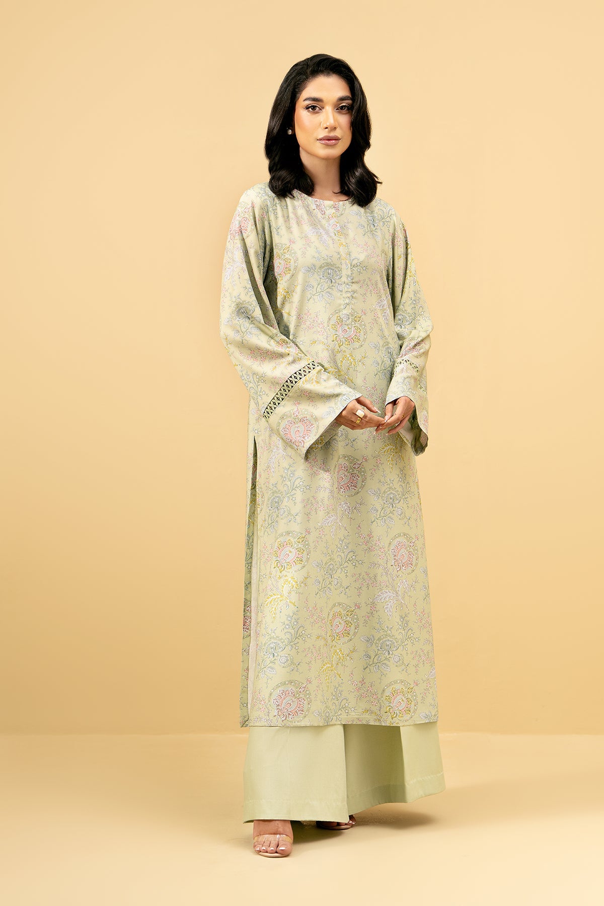 2 Piece - Printed Percale Suit - C6087-1 - Shop Now at Kayseria