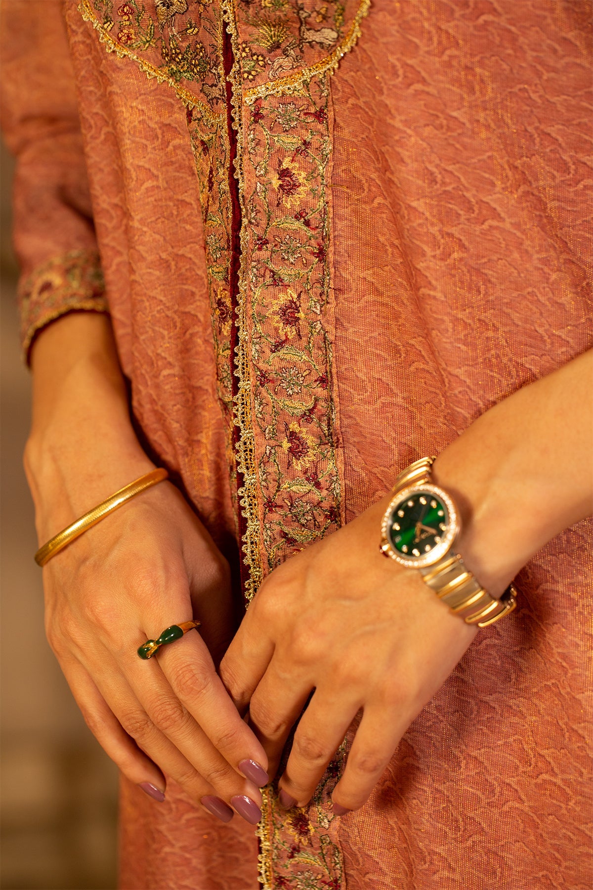 3 Piece -  Printed & Embroidered Nap Shimmer Suit - MCP1507 - Shop Now at Kayseria