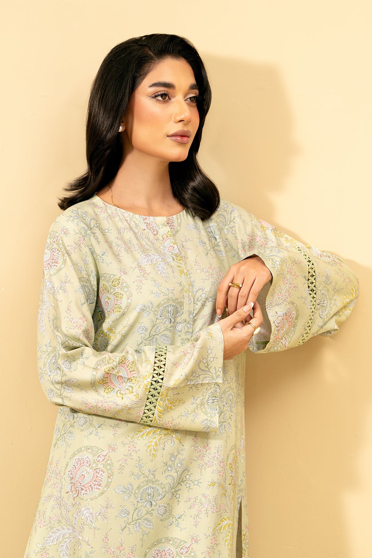 2 Piece - Printed Percale Suit - C6087-1 - Shop Now at Kayseria