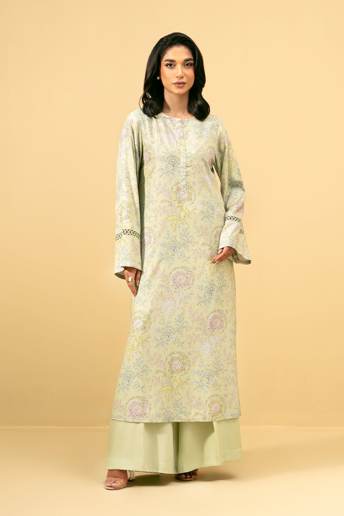 2 Piece - Printed Percale Suit - C6087-1 - Shop Now at Kayseria
