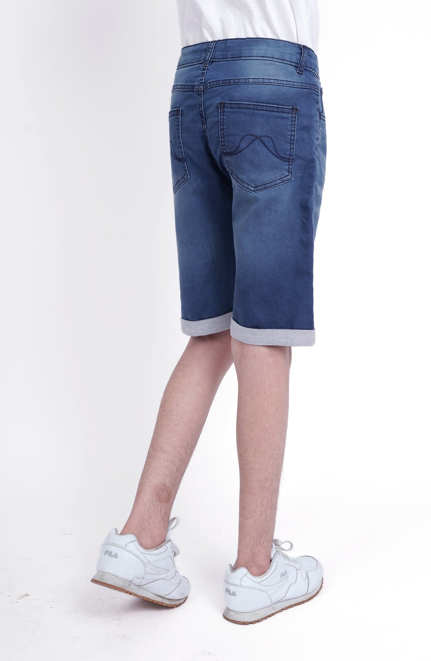 Terry Denim Shorts