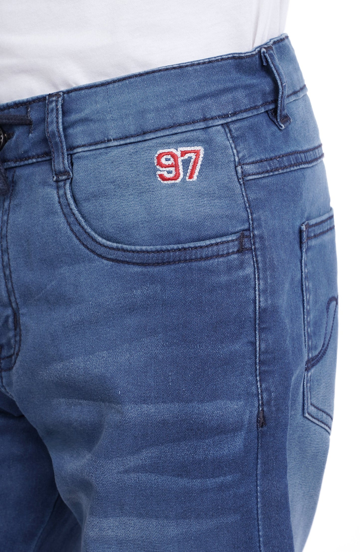 Terry Denim Shorts