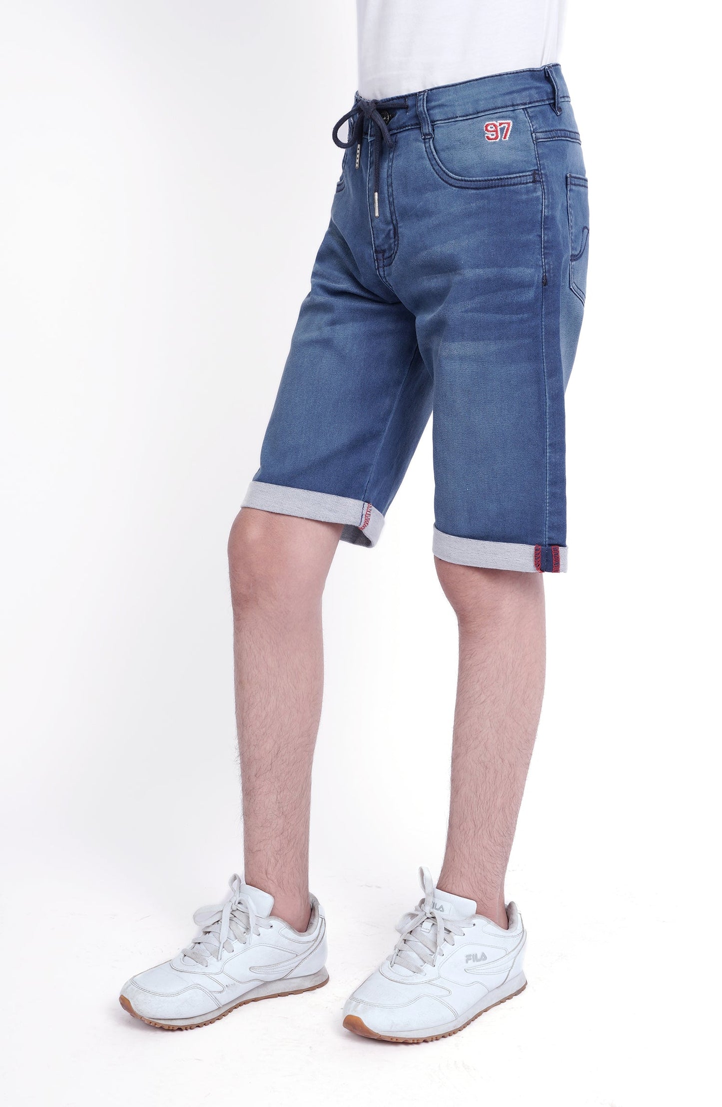 Terry Denim Shorts