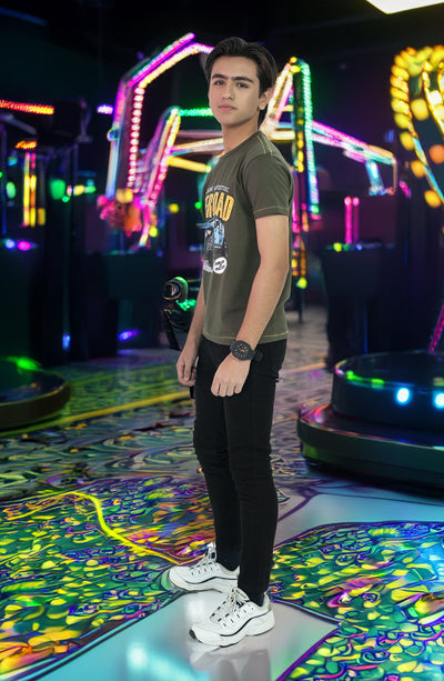 Basic Brown T Shirt With Print - BK914324 - Shop Now at Leisure Club