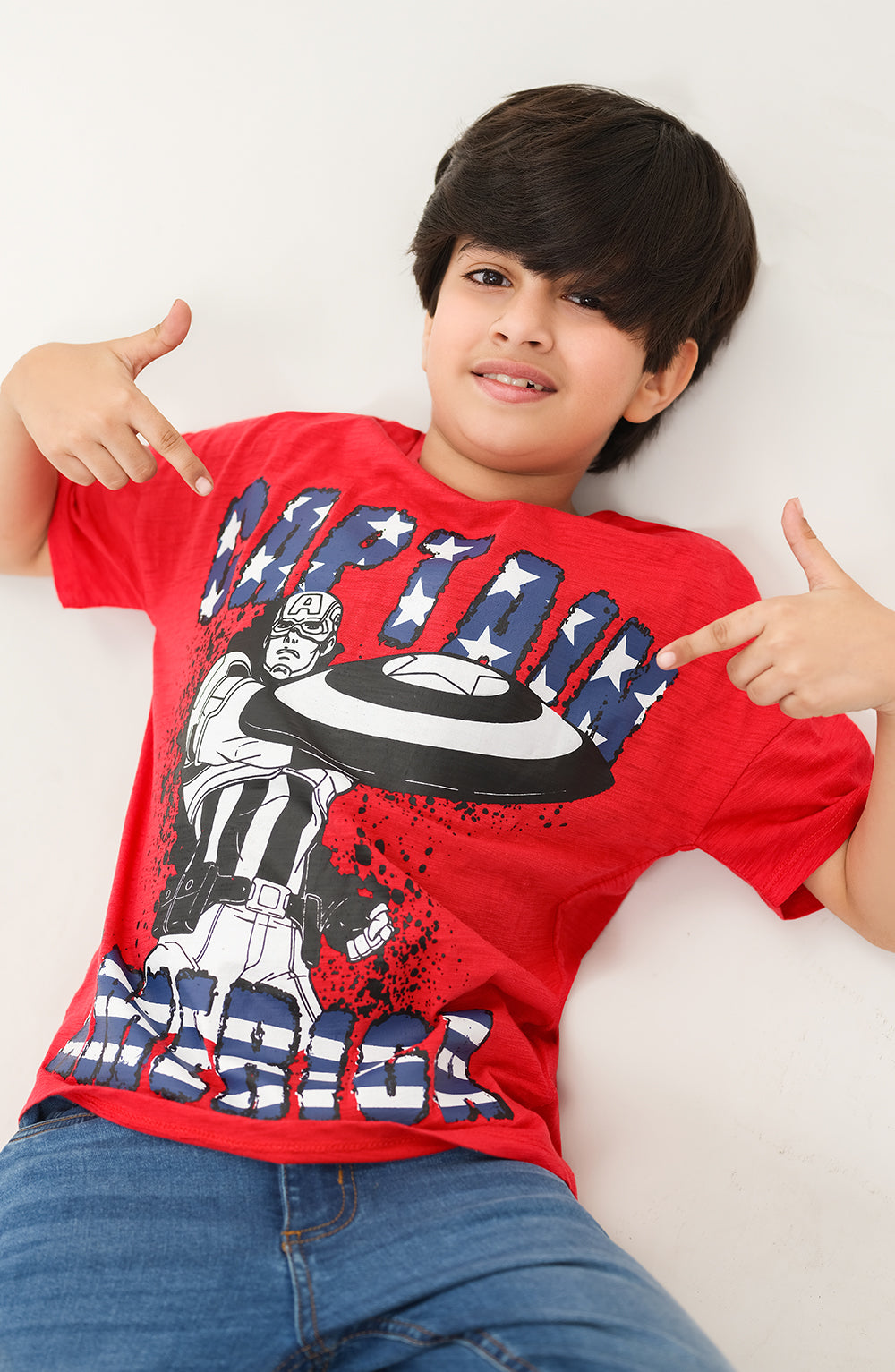 Boys Captain America Tee - BKT716125 - Shop Now at Leisure Club