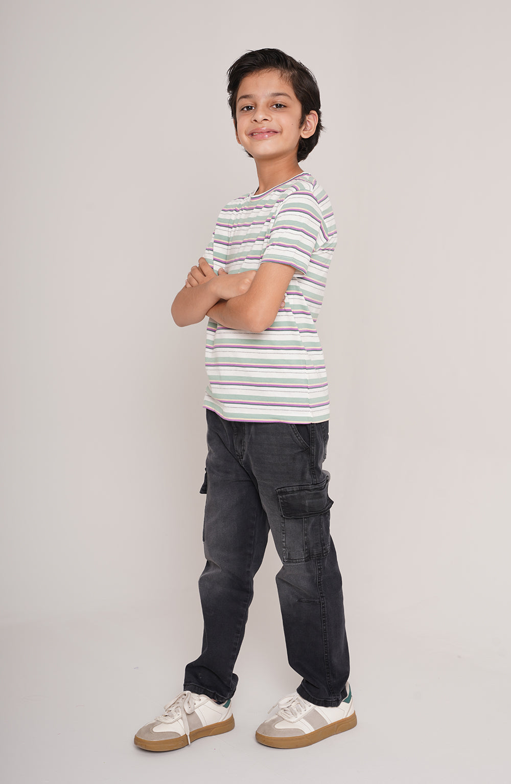 Boys Striper Tee - BKT759325 - Shop Now at Leisure Club