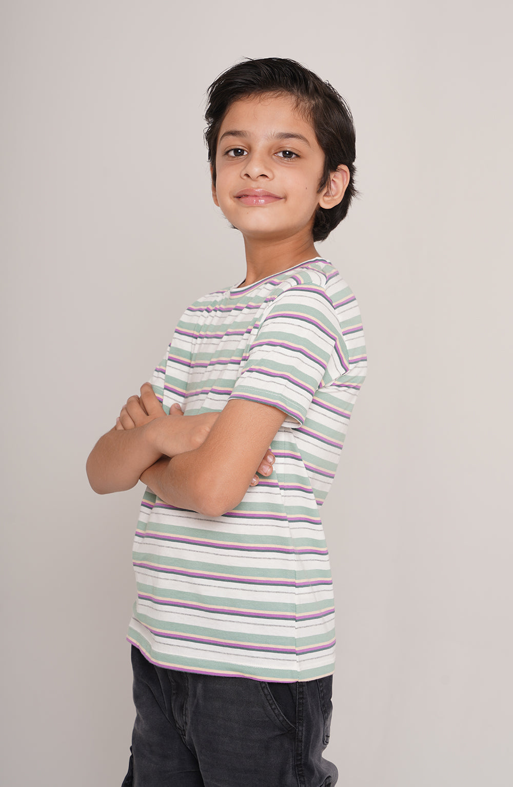 Boys Striper Tee - BKT759325 - Shop Now at Leisure Club