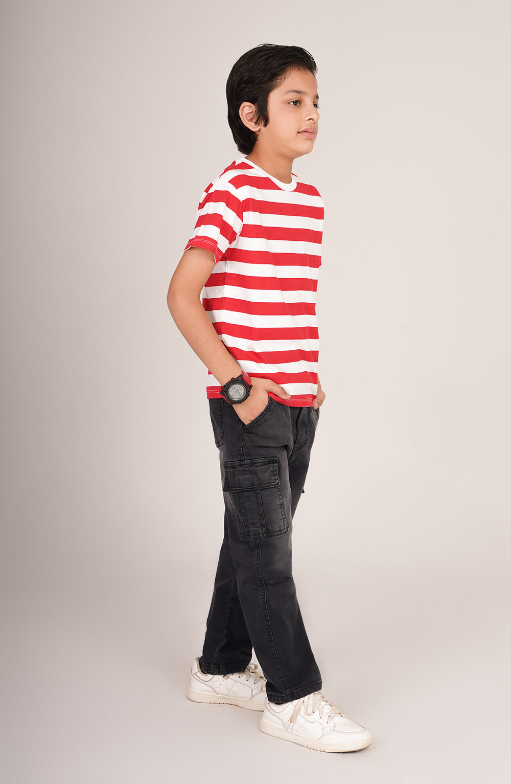 Boys Striper Tee - BKT768325 - Shop Now at Leisure Club