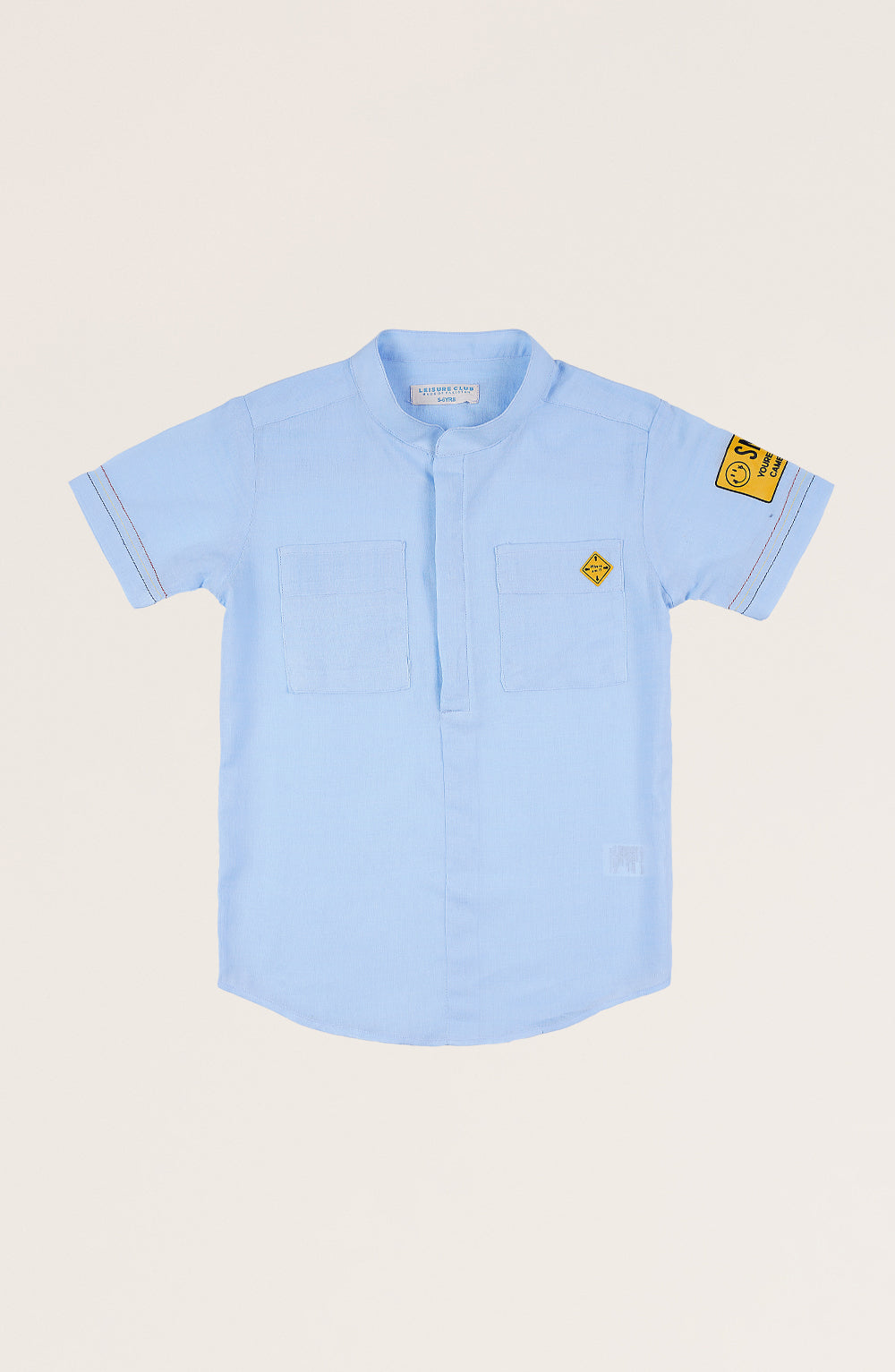 Boys Ban Collar Shirt