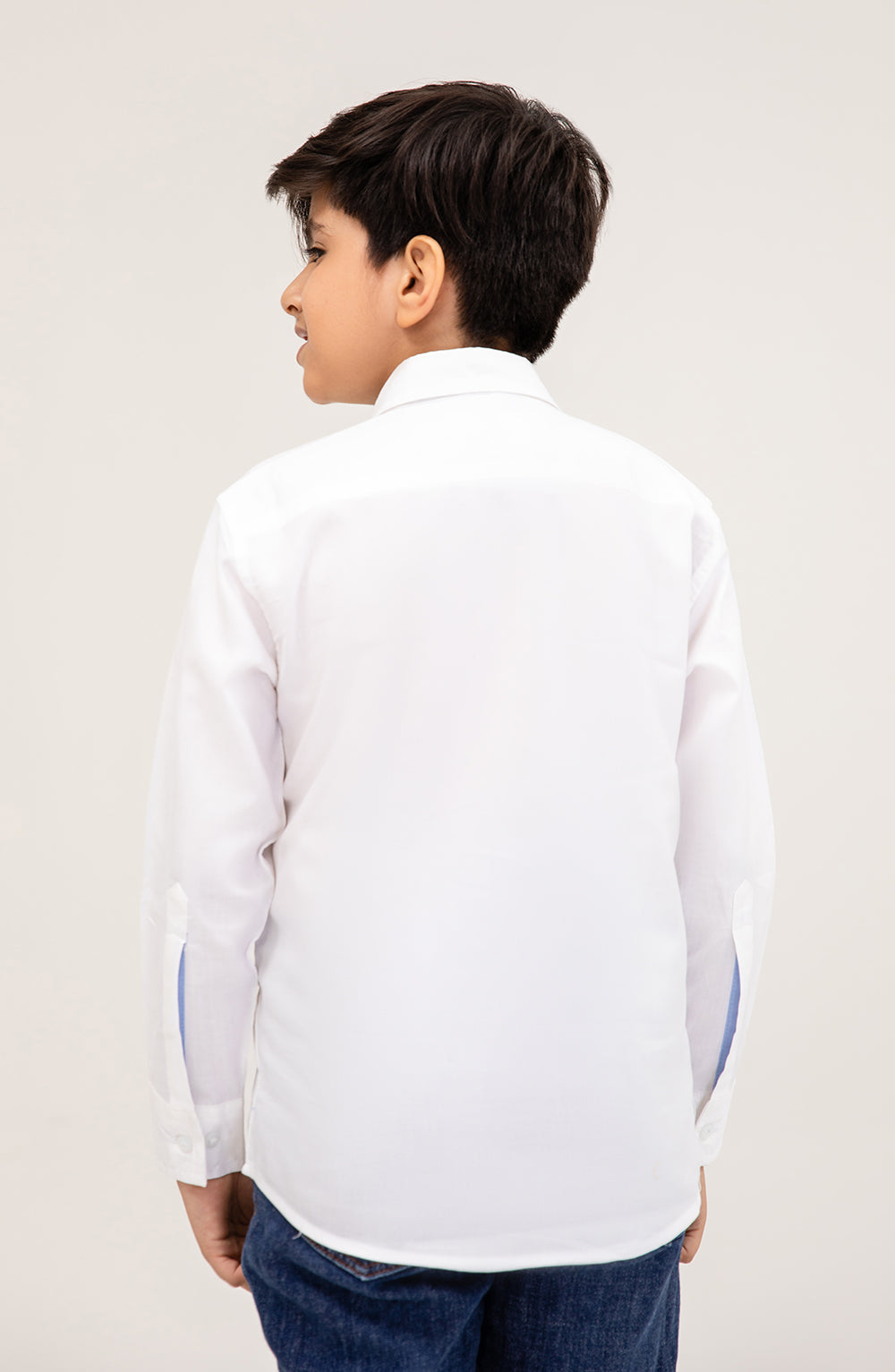 Boys Heiring Bone Cotton Shirt - BW717325