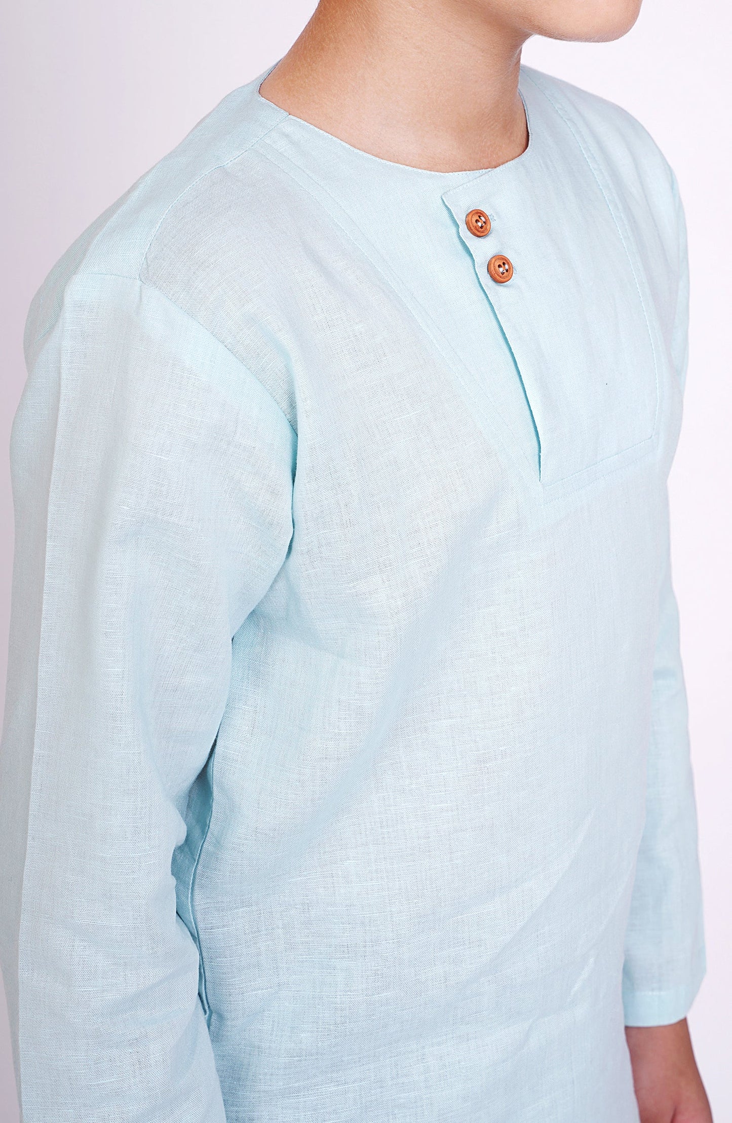 Round Neck Linen Shirt - BWO713123 - Shop Now at Leisure Club