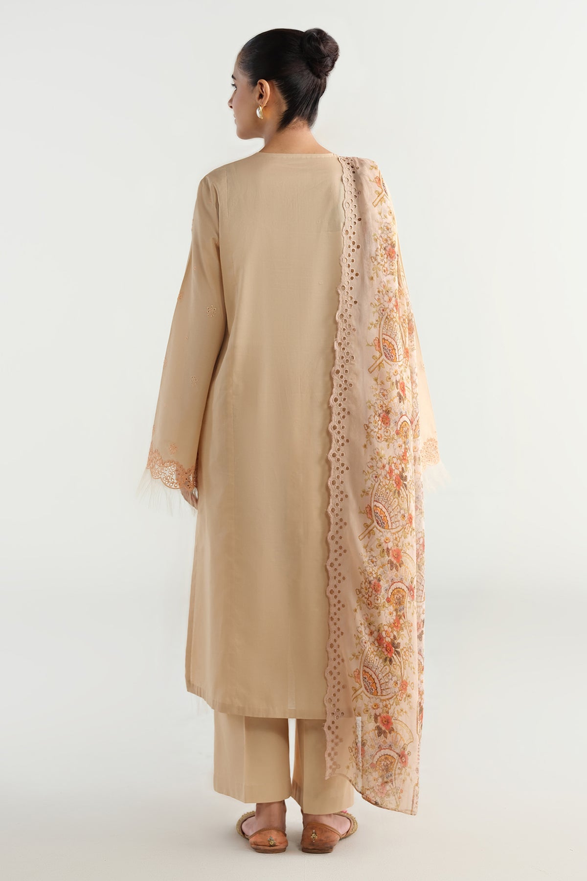 3 Piece - Printed & Embroidered Suit - C6166 - Shop Now at Kayseria