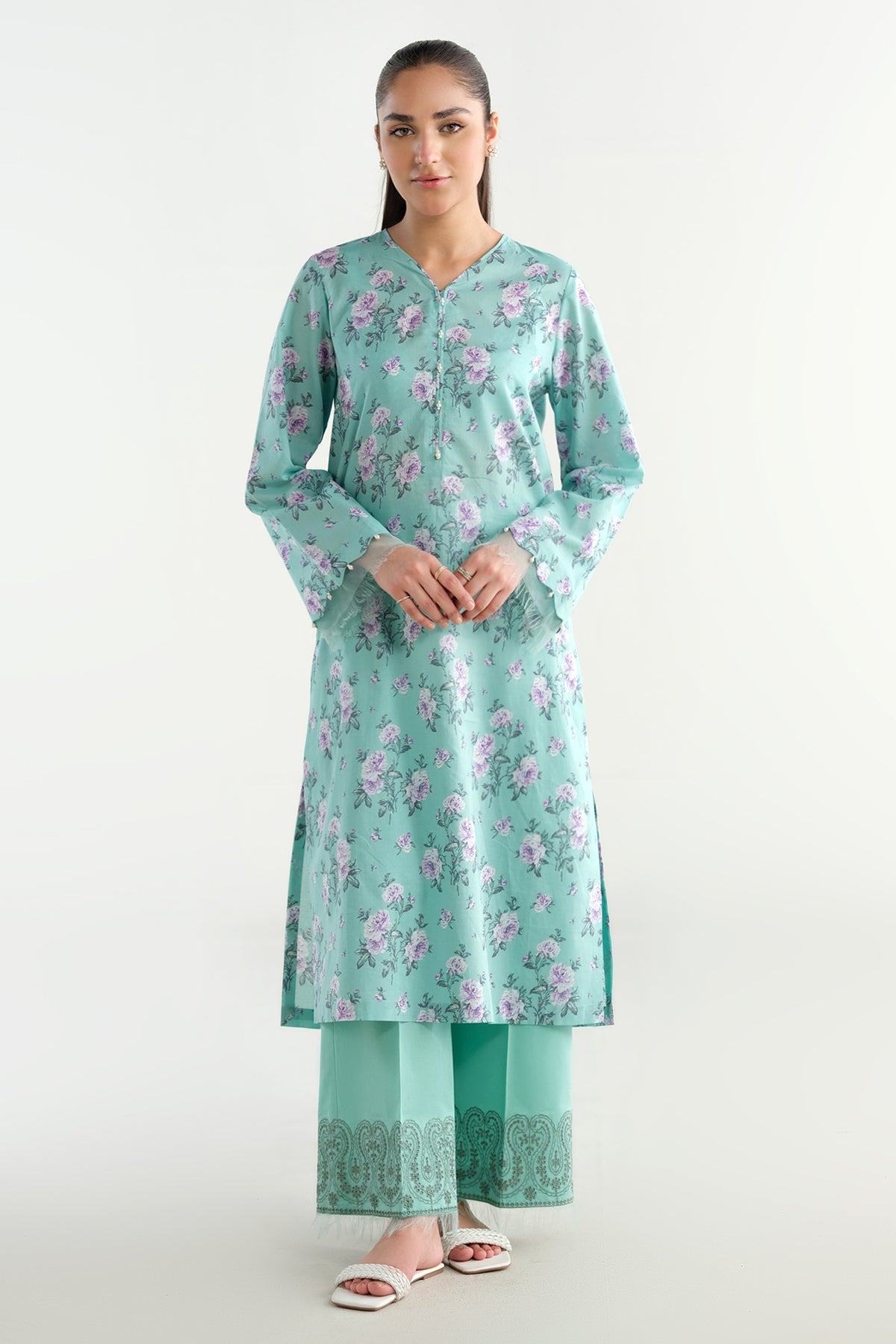 2 Piece - Printed & Embroidered Lawn Suit - C6210 - Shop Now at Kayseria